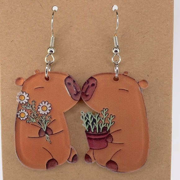 2D Acrylic Dangle Earrings - Picture 1 of 2